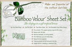 bamboo velour sheet king